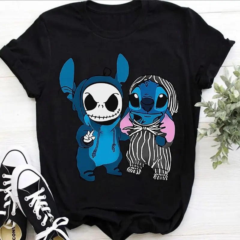 Blue Monster Skeleton Friends Movie Horror Mash Up - Adult & Kids T-Shirts, Sweatshirts & Hoodies apparel design preview 1