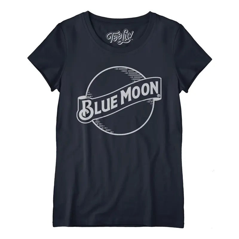 Blue Moon Logo Scoopneck Navy - Adult & Kids T-Shirts, Sweatshirts & Hoodies apparel design preview 1