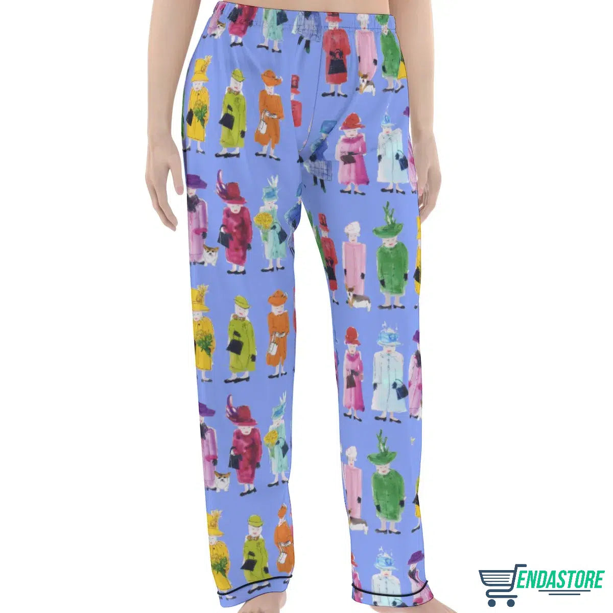 Blue-long sleeve-Queen Elizabeth II Rainbow Pajama Set 3D Sweater - Gift Idea product image 4