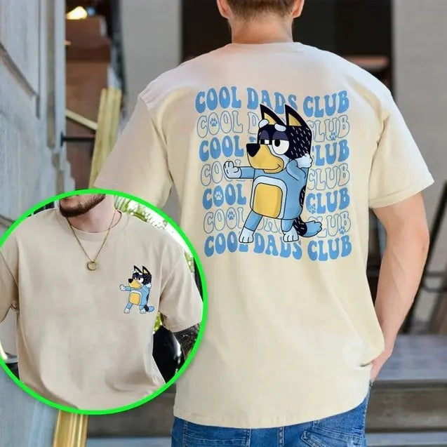 Bluey Cool Dad Club Family Bandit - Adult & Kids T-Shirts, Sweatshirts & Hoodies apparel design preview 1