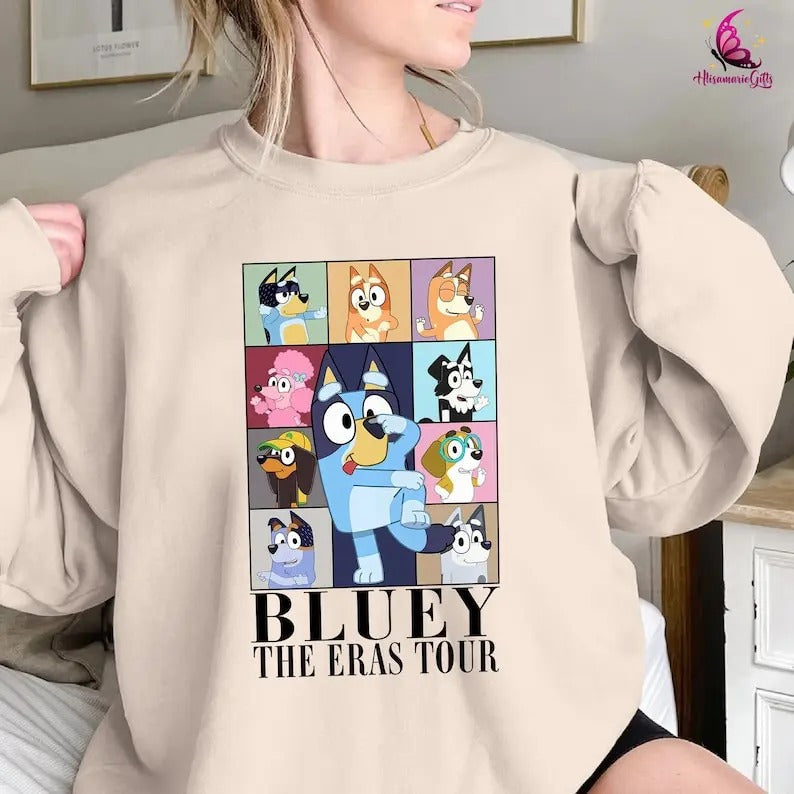 Bluey Eras Tour Midnights 2023 Family - Adult & Kids T-Shirts, Sweatshirts & Hoodies apparel design preview 1