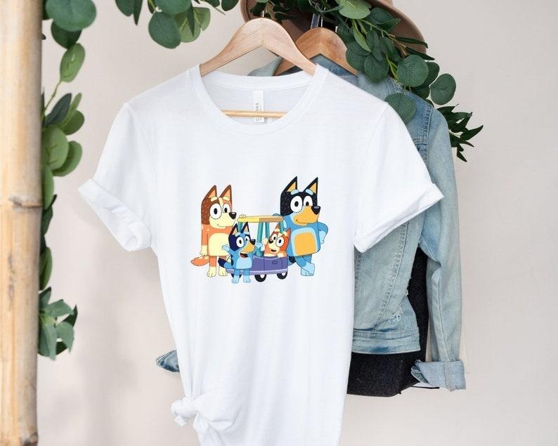Bluey Family Eras Tour Bandit Heeler Midnights Isney - Adult & Kids T-Shirts, Sweatshirts & Hoodies apparel design preview 1