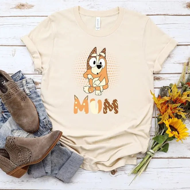 Bluey Family Mom Dad Party Era Cartoon - Adult & Kids T-Shirts, Sweatshirts & Hoodies apparel design preview 1