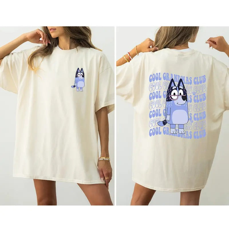 Bluey Grandma Cool Grandmas Club Family Nana - Adult & Kids T-Shirts, Sweatshirts & Hoodies apparel design preview 1