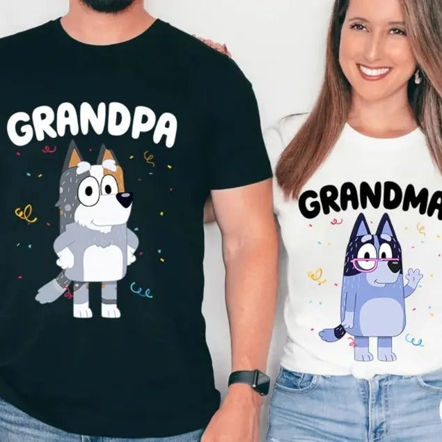 Bluey Grandpa Grandmalife Bob Family Grandma - Adult & Kids T-Shirts, Sweatshirts & Hoodies apparel design preview 1