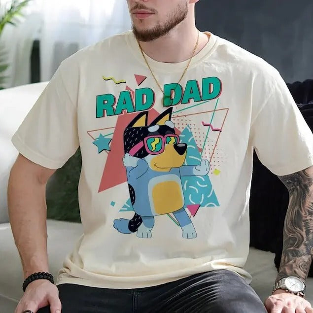 Bluey Bandit Rad Dad Bingo Family Cool Club - Adult & Kids T-Shirts, Sweatshirts & Hoodies apparel design preview 1