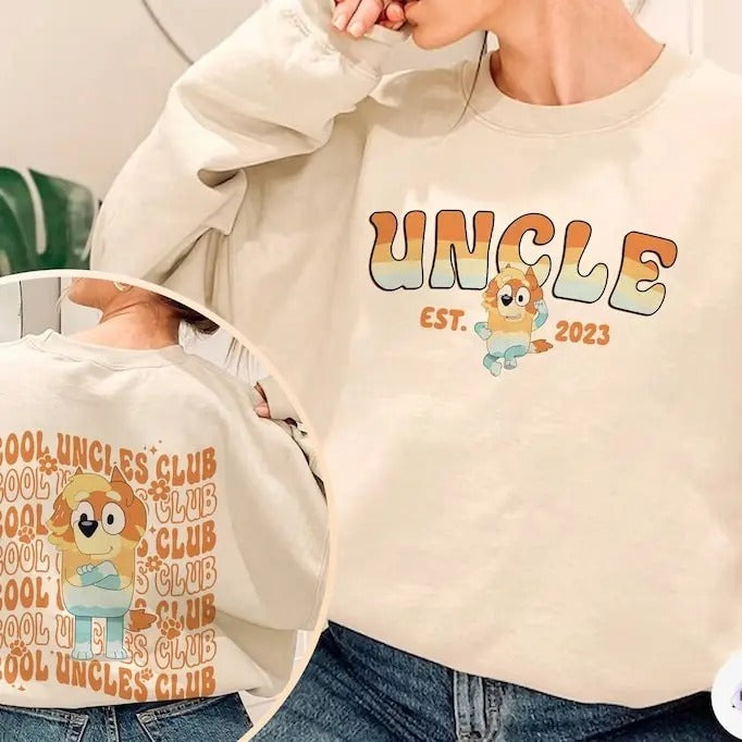 Bluey Uncle Radley Heeler My Era Cool Club - Adult & Kids T-Shirts, Sweatshirts & Hoodies apparel design preview 1