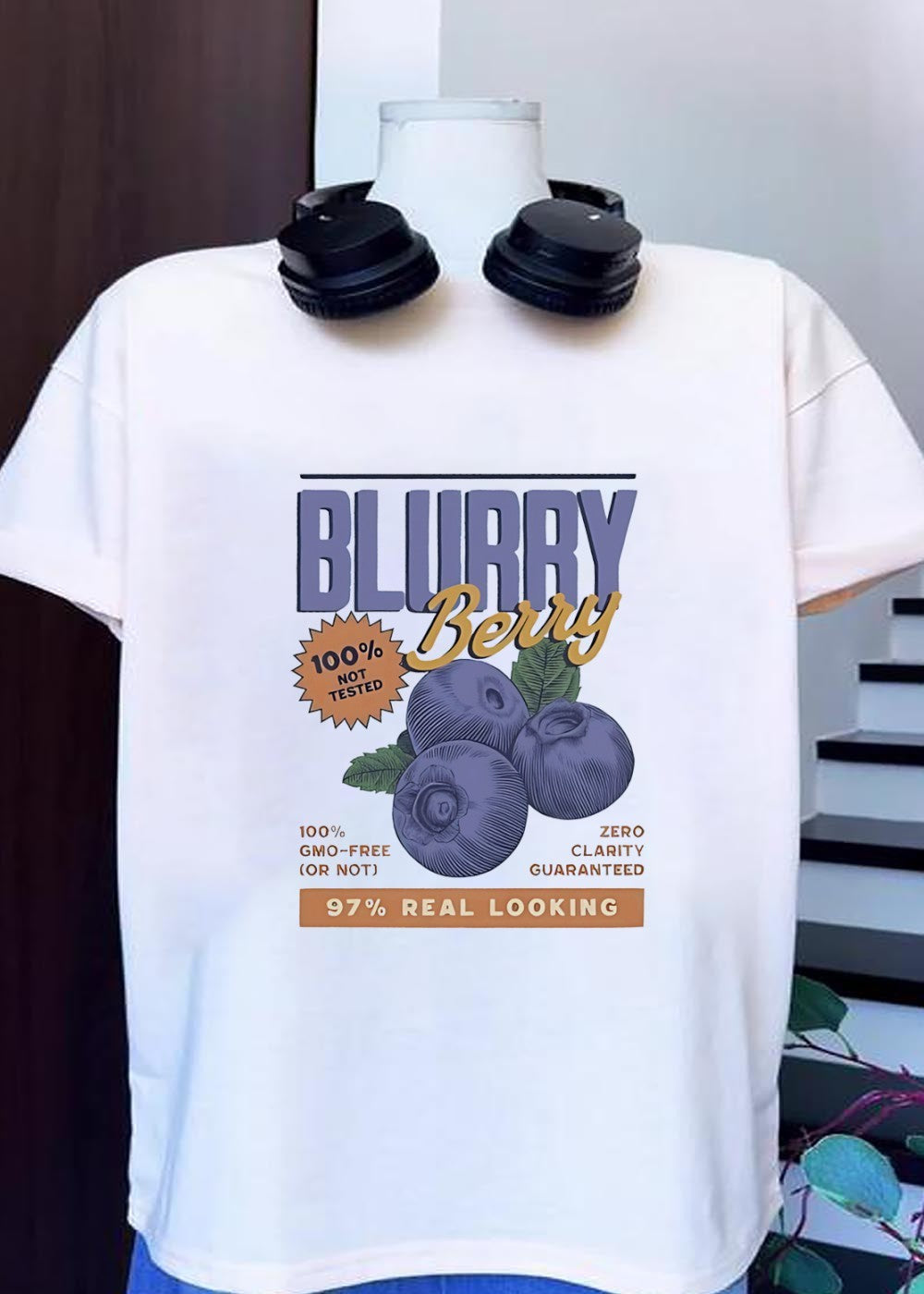 Blurry Berry 100′ Not Tested GMO Free Zero Clarity - Adult & Kids T-Shirts, Sweatshirts & Hoodies apparel design preview 1
