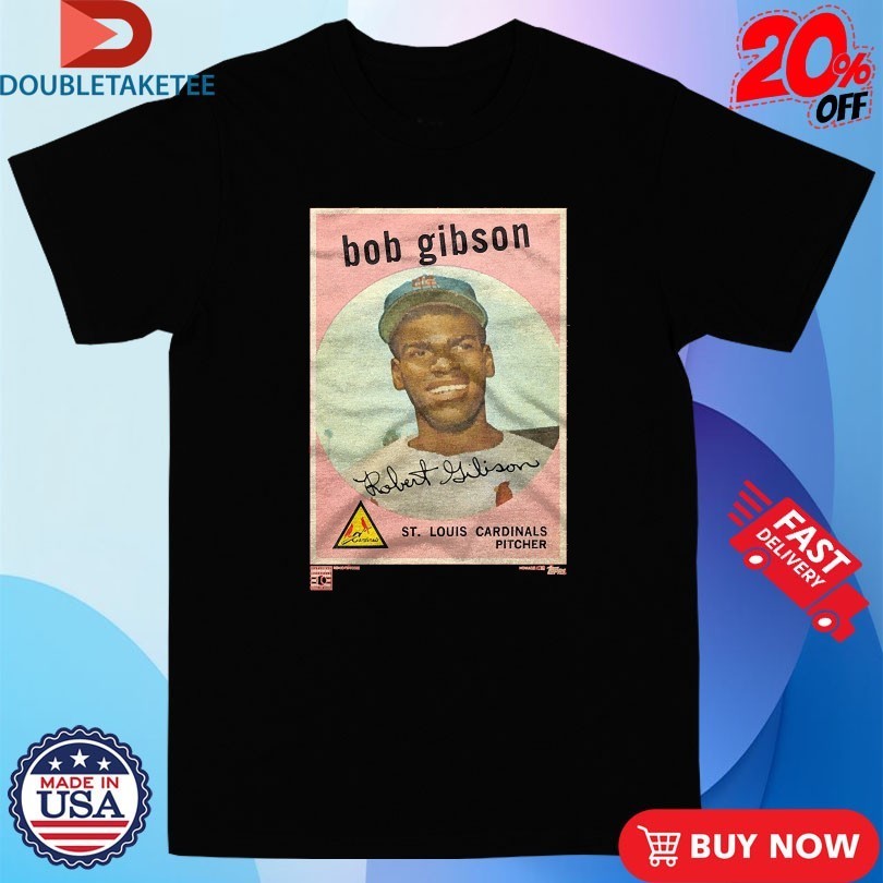 Bob Gibson 1959 Topps Baseball St. Louis Cardinals - Adult & Kids T-Shirts, Sweatshirts & Hoodies apparel design preview 1