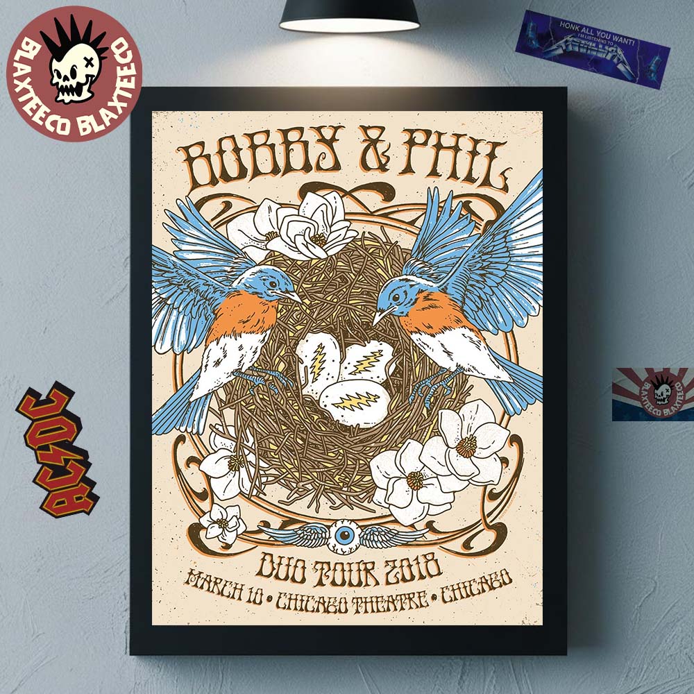 Bob Weir x Phil Lesh Bobby And Duo Tour 2018 Night 1 - Adult & Kids T-Shirts, Sweatshirts & Hoodies apparel design preview 1