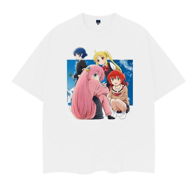 Bocchi Rock! "Group Photo" Vintage Anime 100% Cotton - Adult & Kids T-Shirts, Sweatshirts & Hoodies apparel design preview 1