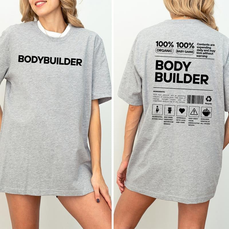 Bodybuilder Pregnancy Announcement Fitness Workout - Adult & Kids T-Shirts, Sweatshirts & Hoodies apparel design preview 1
