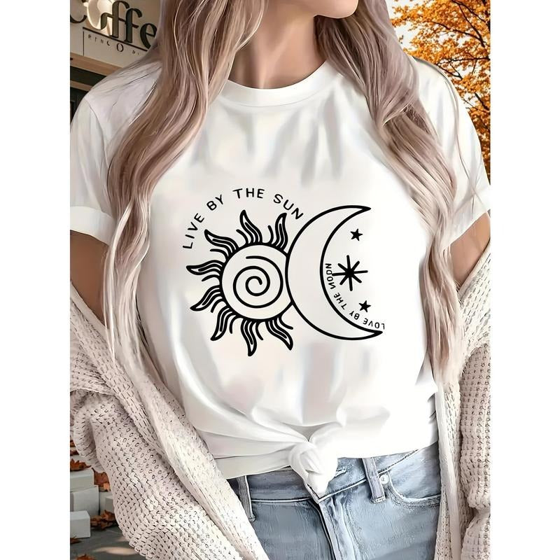 Boho Inspired Inspirational "LIVE SUN LOVE MOON" - Adult & Kids T-Shirts, Sweatshirts & Hoodies apparel design preview 1