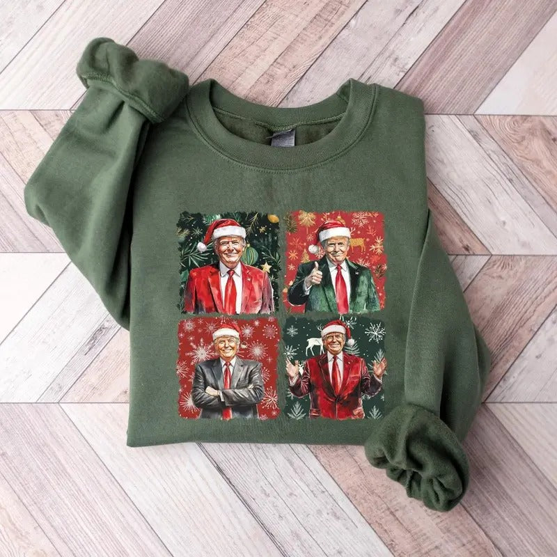 Boho Trump Santa Make Great Again Cotton - Adult & Kids T-Shirts, Sweatshirts & Hoodies apparel design preview 1