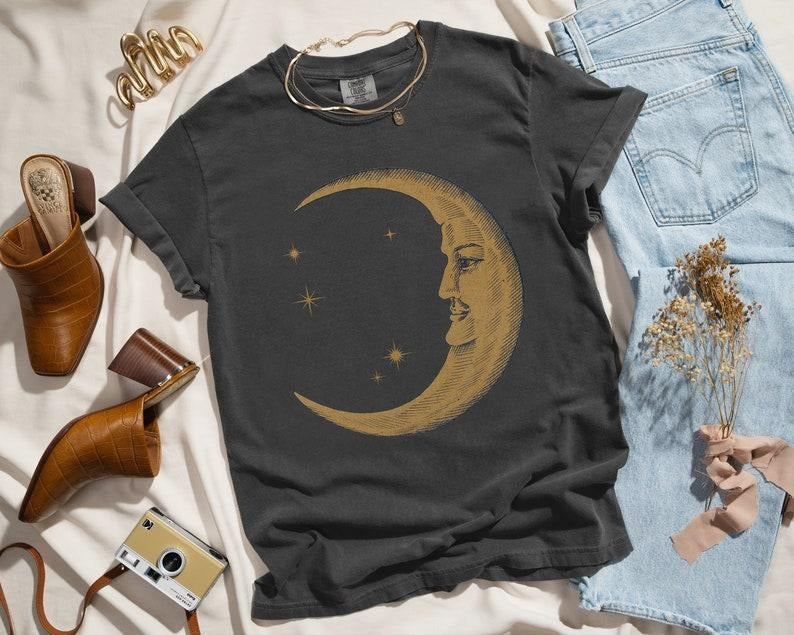 Boho Moon Retro Spiritual Astrology Vintage Celestial - Adult & Kids T-Shirts, Sweatshirts & Hoodies apparel design preview 1