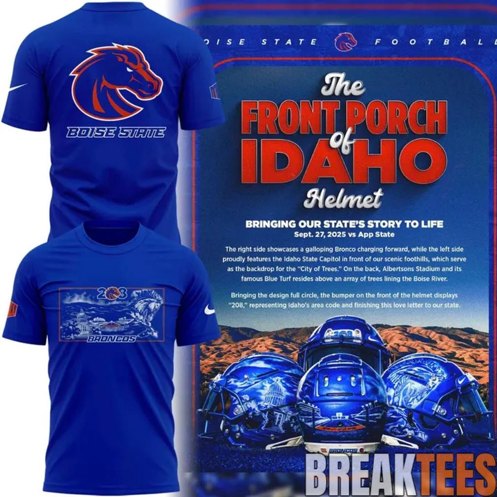 Boise State Broncos Football 'The Blue and of Idaho' - Adult & Kids T-Shirts, Sweatshirts & Hoodies apparel design preview 1