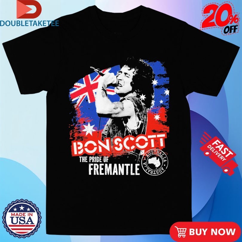 Bon Scott The Pride Of Fremantle Australia Stamp - Adult & Kids T-Shirts, Sweatshirts & Hoodies apparel design preview 1