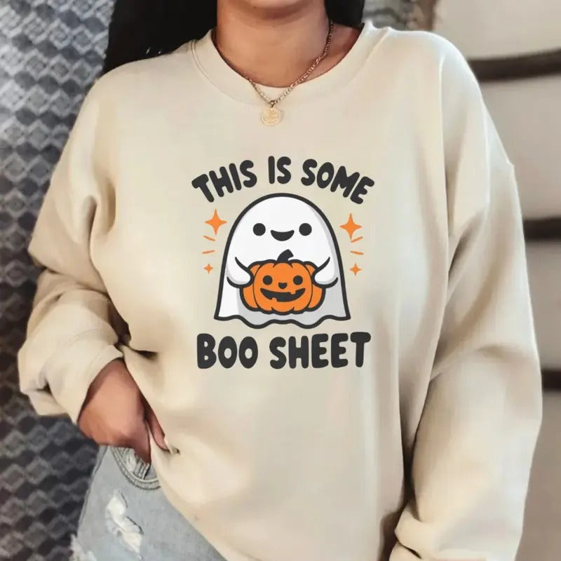 Boo Sarcastic Ghost This Is Some Sheet Bundlle Funny - Adult & Kids T-Shirts, Sweatshirts & Hoodies apparel design preview 1