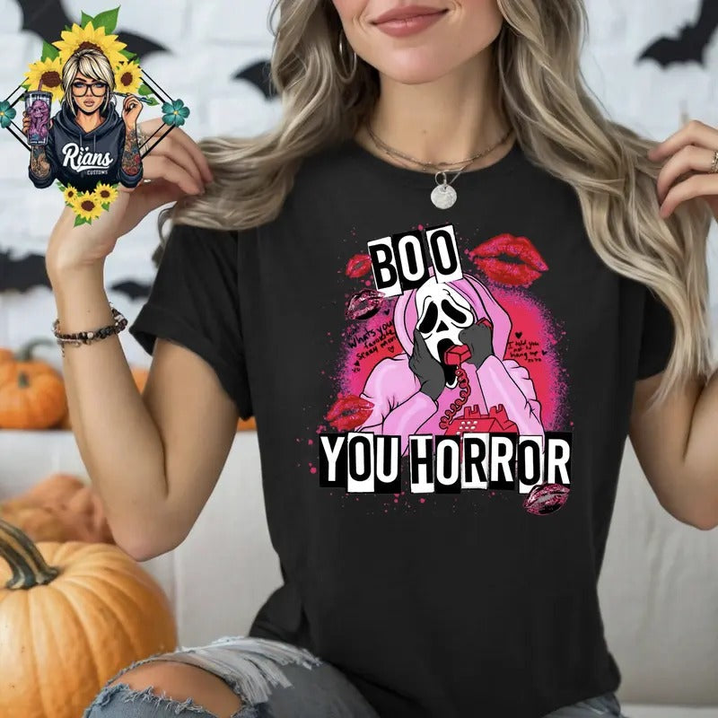 Boo You Horror Comfort Colors - Adult & Kids T-Shirts, Sweatshirts & Hoodies apparel design preview 1