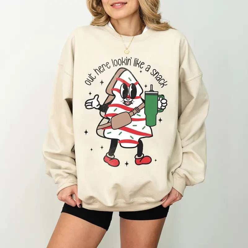 Boojee Out Here Lookin Like Snack Little Debbie Tree - Adult & Kids T-Shirts, Sweatshirts & Hoodies apparel design preview 1