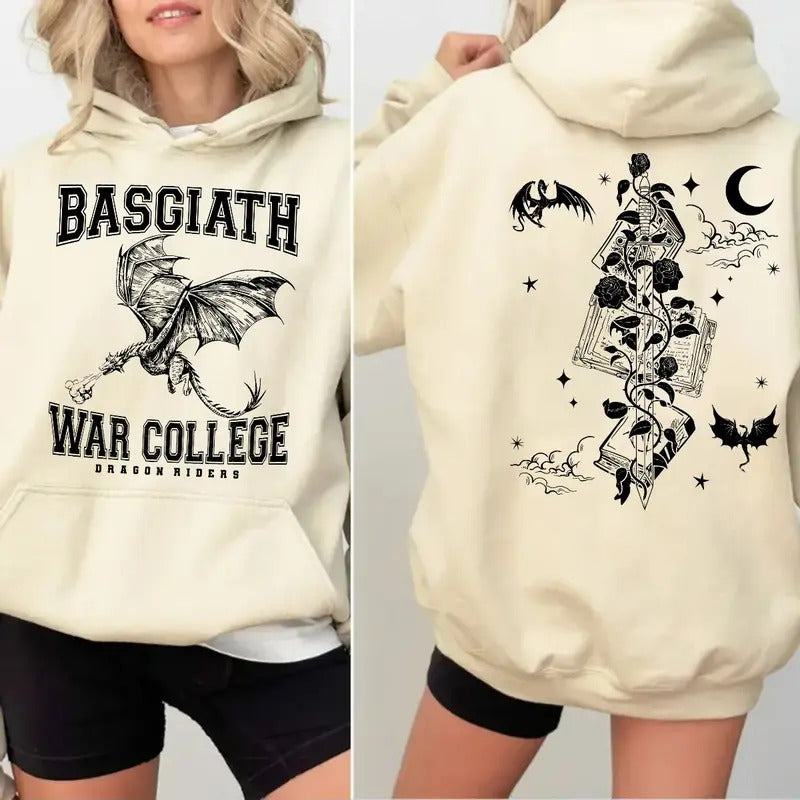 Bookish Book Lover Fourth Wing Basgiath War College - Adult & Kids T-Shirts, Sweatshirts & Hoodies apparel design preview 1