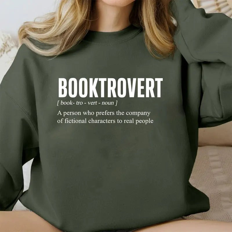 Booktrovert Definition Funny Book Lover Teacher - Adult & Kids T-Shirts, Sweatshirts & Hoodies apparel design preview 1