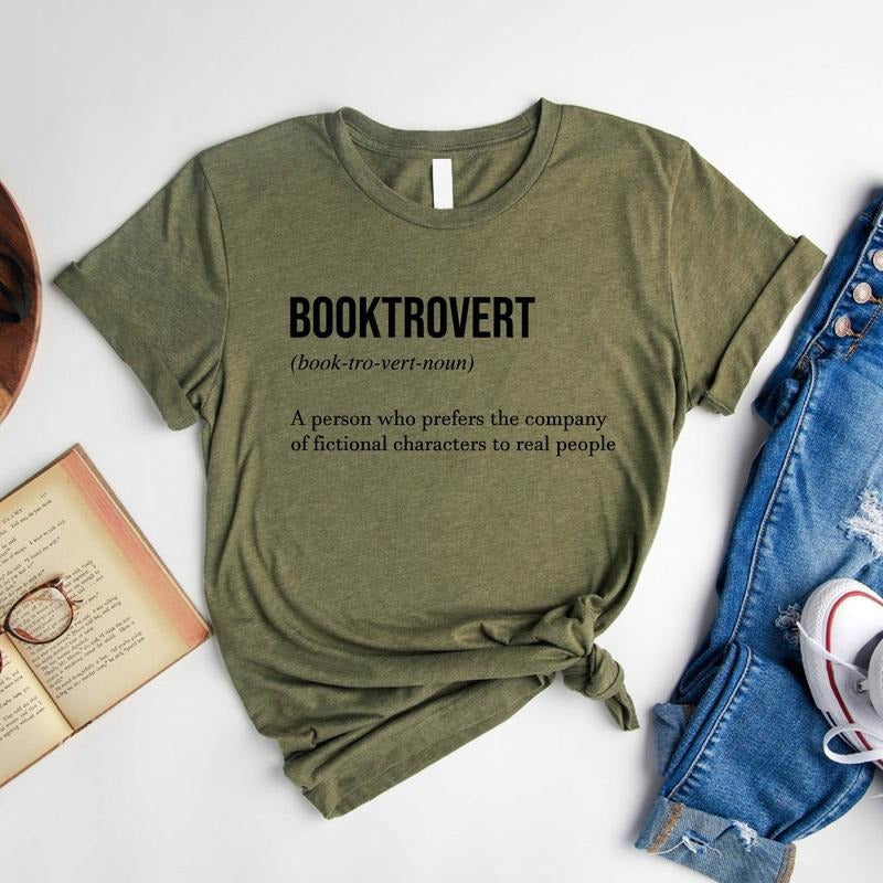 Booktrovert Definition Librarian Book Lover Bookish - Adult & Kids T-Shirts, Sweatshirts & Hoodies apparel design preview 1