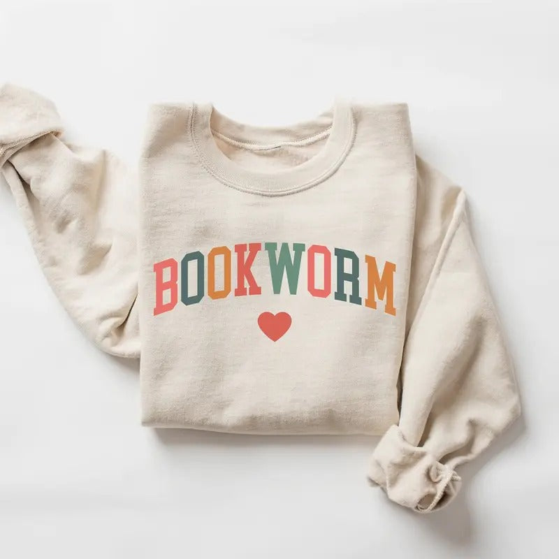 Bookworm Cute Teacher Books Lover ESL Reading V9719 - Adult & Kids T-Shirts, Sweatshirts & Hoodies apparel design preview 1