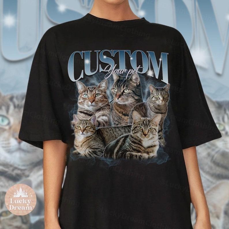 Bootleg Rap PET Custom Photo Vintage 90s Your Own - Adult & Kids T-Shirts, Sweatshirts & Hoodies apparel design preview 1