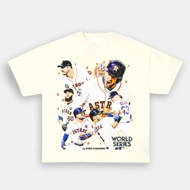 Bootleg Vintage 90s 2017 WORLD CHAMPS Baseball PGA - Adult & Kids T-Shirts, Sweatshirts & Hoodies apparel design preview 1