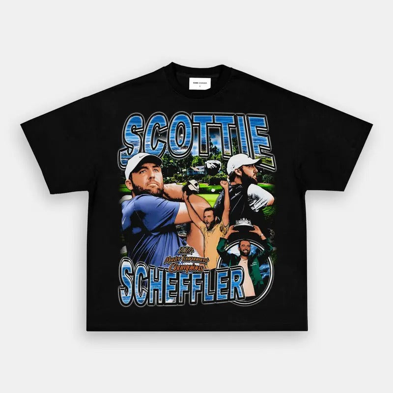 Bootleg Vintage 90s SCOTTIE SCHEFFLER Golf Casual - Adult & Kids T-Shirts, Sweatshirts & Hoodies apparel design preview 1