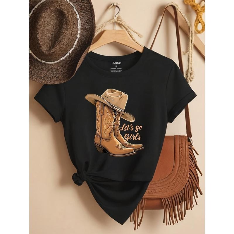 Boots Print Crew Neck Casual Short Sleeve Top Spring - Adult & Kids T-Shirts, Sweatshirts & Hoodies apparel design preview 1
