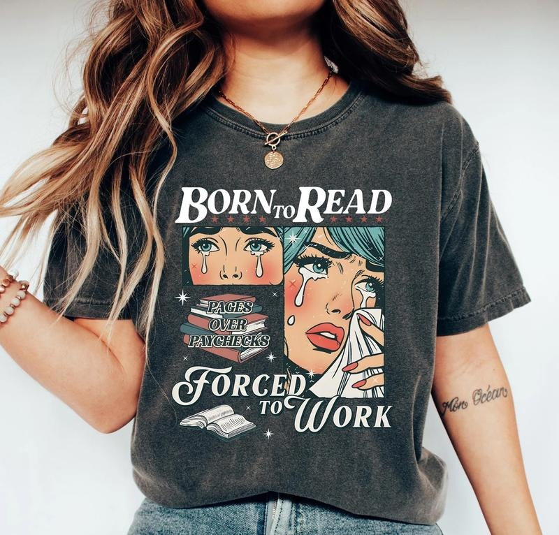 Born Read Bookish Funny Reader Book Addict Spicy - Adult & Kids T-Shirts, Sweatshirts & Hoodies apparel design preview 1