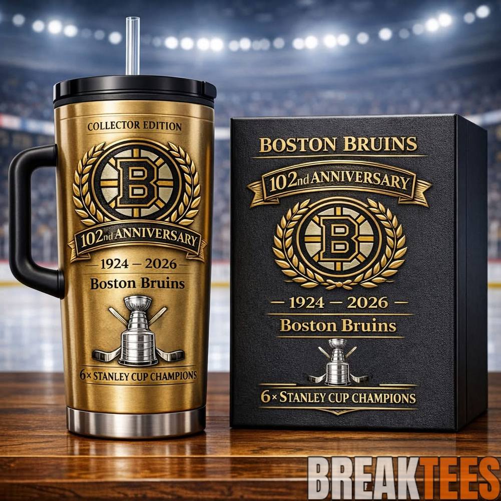 Boston Bruins 102nd Annversary YETI Tumbler - Adult & Kids T-Shirts, Sweatshirts & Hoodies apparel design preview 1
