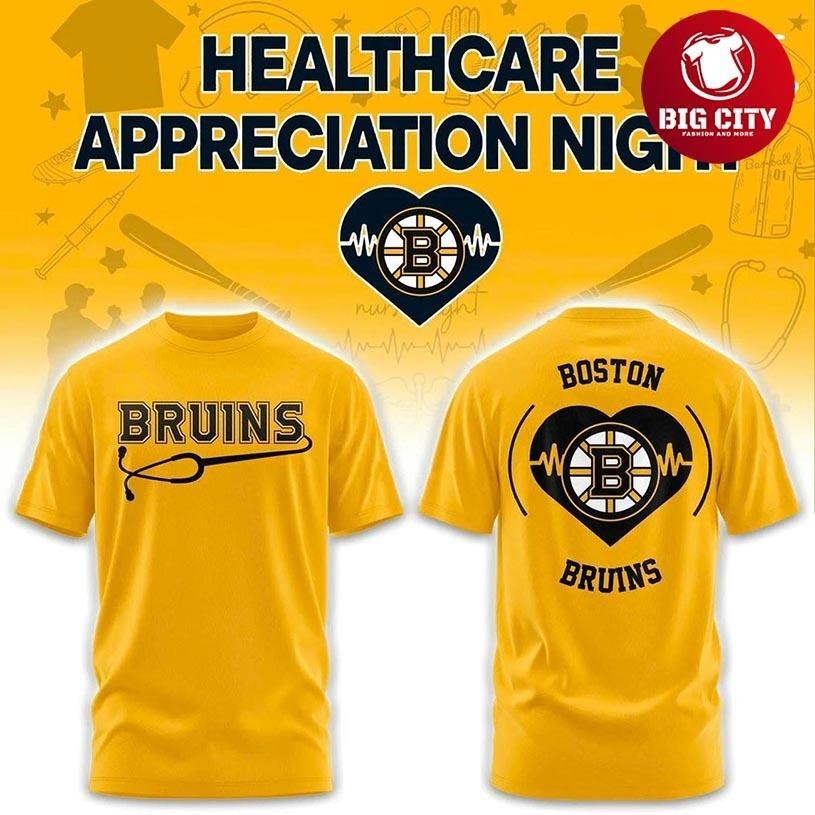 Boston Bruins Healthcare Appreciation Night Two Sided - Adult & Kids T-Shirts, Sweatshirts & Hoodies apparel design preview 1