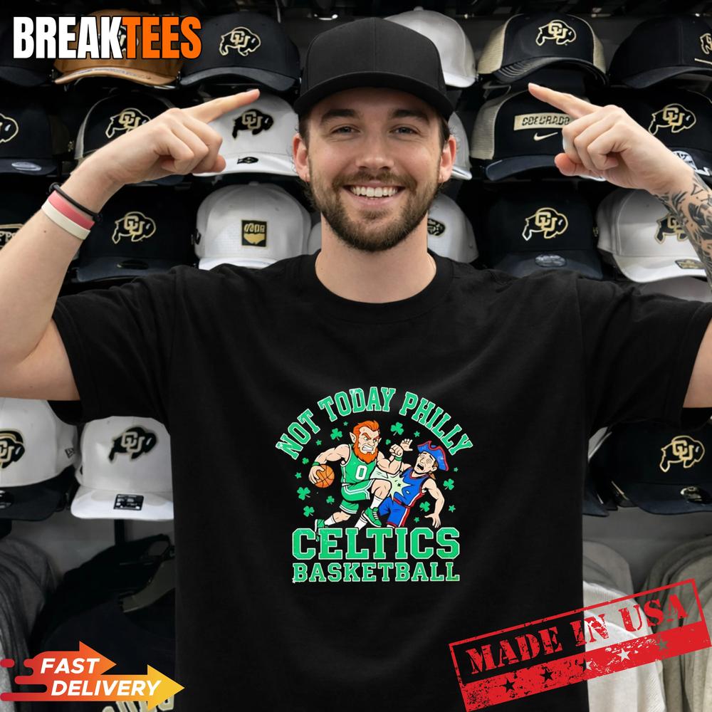Boston Celtics vs Philadelphia 76ers NBA not today - Adult & Kids T-Shirts, Sweatshirts & Hoodies apparel design preview 1