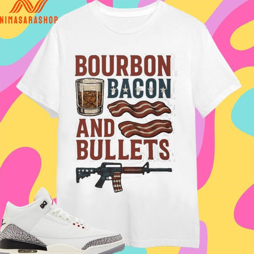 Bourbon Bacon And Bullets Gun - Adult & Kids T-Shirts, Sweatshirts & Hoodies apparel design preview 1