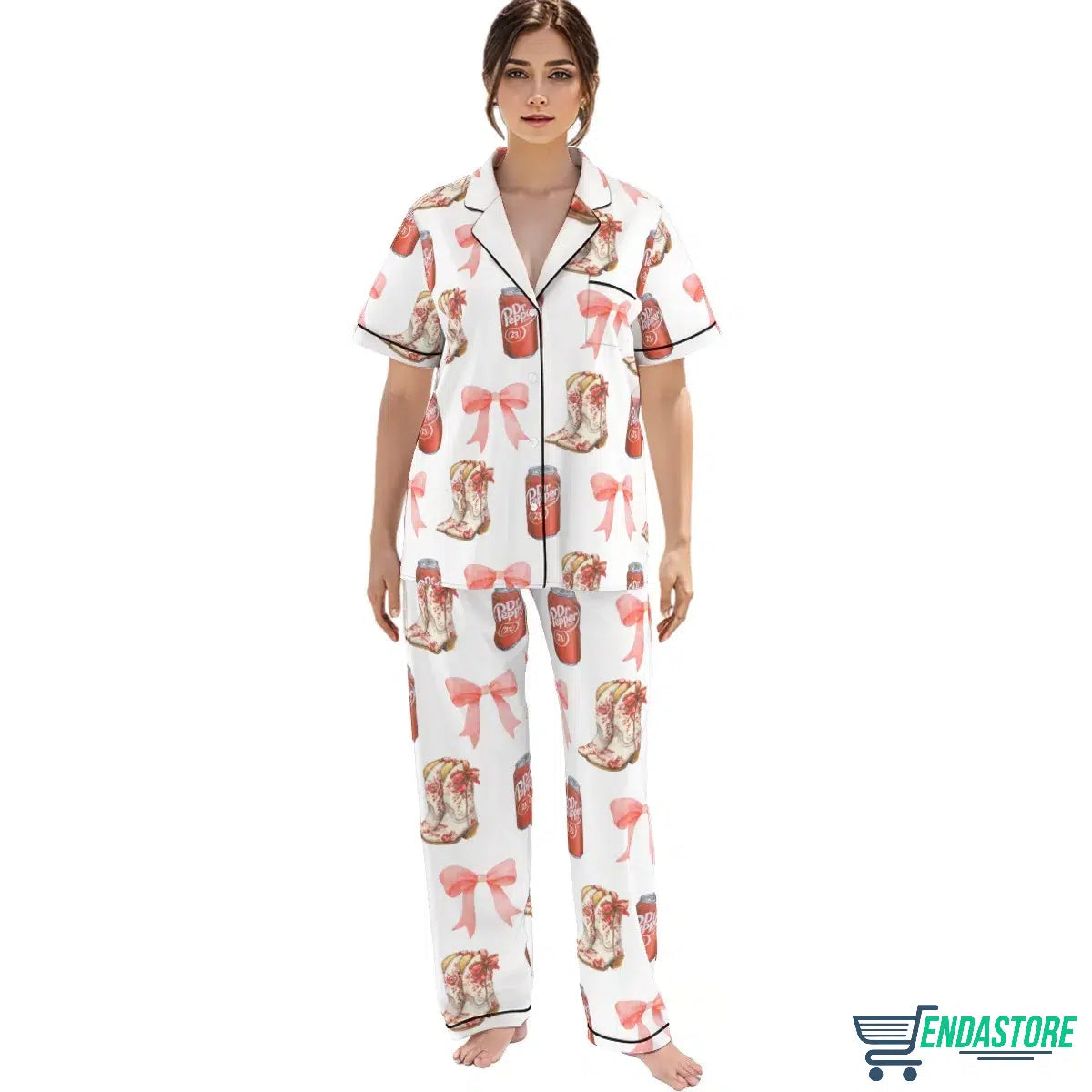 Bows And Dr Pepper Pajama Set 3D Sweater - Gift Idea product image 2
