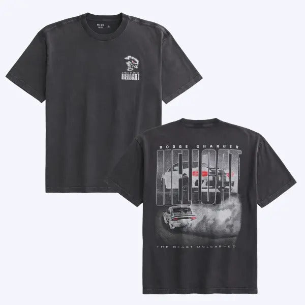 Boxy Dodge Charger Hellcat Boyfriend Classic - Adult & Kids T-Shirts, Sweatshirts & Hoodies apparel design preview 1