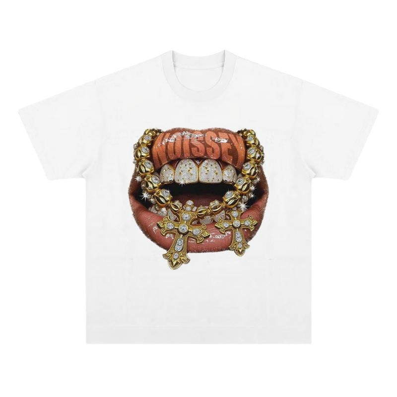 Boxy Golden Diamond Jewelry Grills Print Vintage Y2k - Adult & Kids T-Shirts, Sweatshirts & Hoodies apparel design preview 1