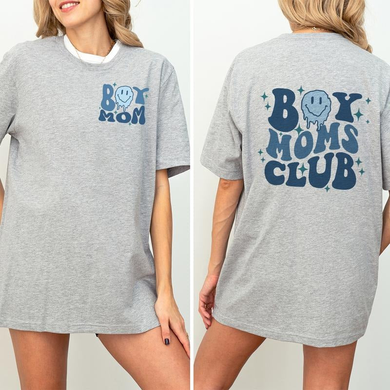 Boy Mom Moms Club Cool Mama Motherhood MomLife New - Adult & Kids T-Shirts, Sweatshirts & Hoodies apparel design preview 1