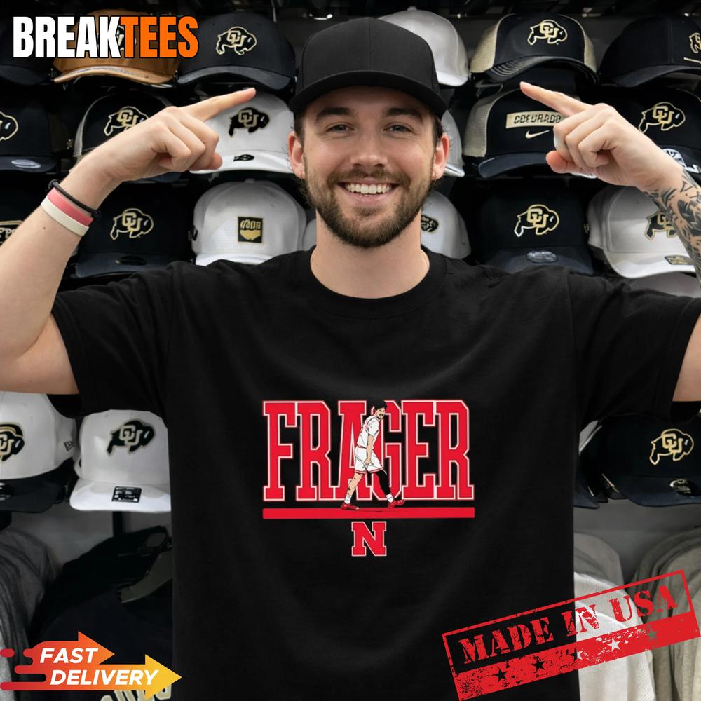 Braden Frager Name Pose Nebraska Cornhuskers - Adult & Kids T-Shirts, Sweatshirts & Hoodies apparel design preview 1