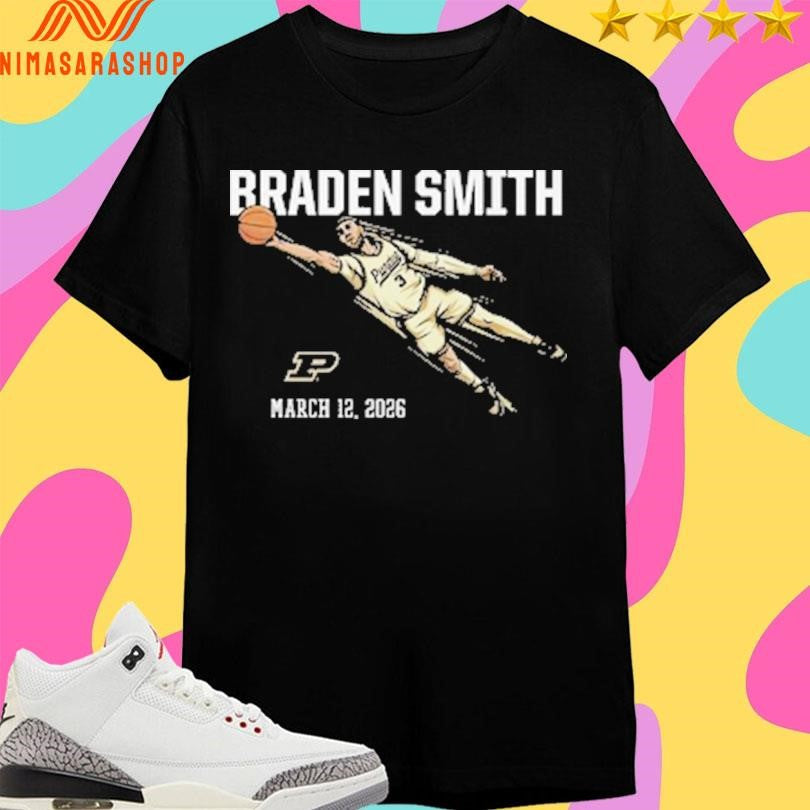 Braden Smith March 12 2026 Purdue Boilermakers - Adult & Kids T-Shirts, Sweatshirts & Hoodies apparel design preview 1