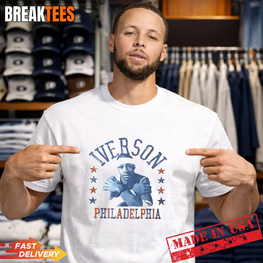 Bradley Cooper Allen Iverson Philadelphia 76ers NBA - Adult & Kids T-Shirts, Sweatshirts & Hoodies apparel design preview 1