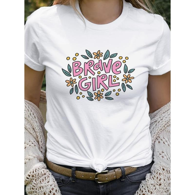 Brave Girl Printed Round Neck Soft Breathable Short - Adult & Kids T-Shirts, Sweatshirts & Hoodies apparel design preview 1