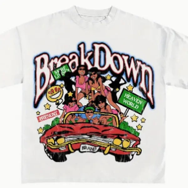 Break Down Fancy Beauty Print Street 100% Cotton Crew - Adult & Kids T-Shirts, Sweatshirts & Hoodies apparel design preview 1