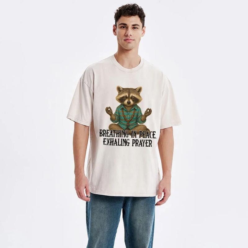 Breathing Peace Exhaling Prayer Christian Washed Pure - Adult & Kids T-Shirts, Sweatshirts & Hoodies apparel design preview 1