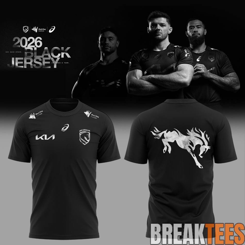 Brisbane Broncos Back In Black Bold - Adult & Kids T-Shirts, Sweatshirts & Hoodies apparel design preview 1
