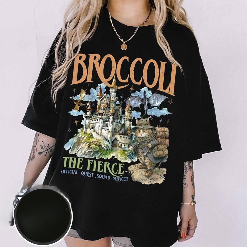 Broccoli Fierce Comfort Colors Fantasy Bookish Dragon - Adult & Kids T-Shirts, Sweatshirts & Hoodies apparel design preview 1