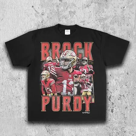 Brock Purdy Playoff Pack Vintage Fan - Adult & Kids T-Shirts, Sweatshirts & Hoodies apparel design preview 1